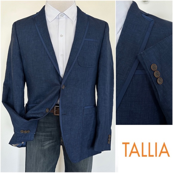 TALLIA | Suits & Blazers | Tallia Linen Mens Blazer Sport Coat Two ...
